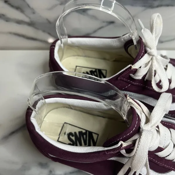 Vans EUC Burgundy Low Top Suede Leather Sneakers Men Sz 7 Wmn Sz 8.5 Skateboard - Image 2