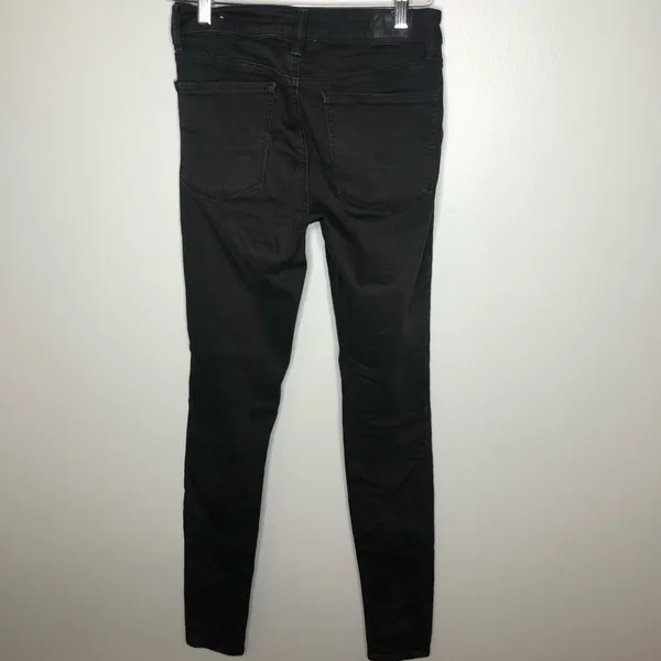 American Eagle black high rise jegging jeans pockets stretch everyday capsule XS - Image 3