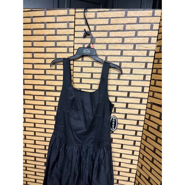 Scoop‎ Black Drop Waist Midi Dress Size Medium - Image 5