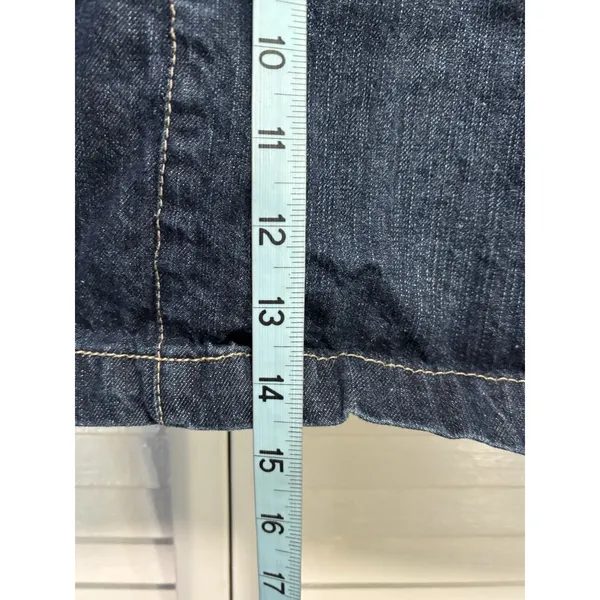 Route 66 Dark Denim Classic Fit Mini Skirt‎ Size 10 Pockets Zip Embroidered - Image 2