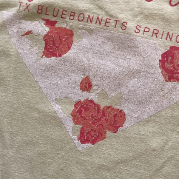 Comfort Colors Big & Little Reveal Rose Flower Heart T-Shirt Texas Bluebonnets M - Image 3