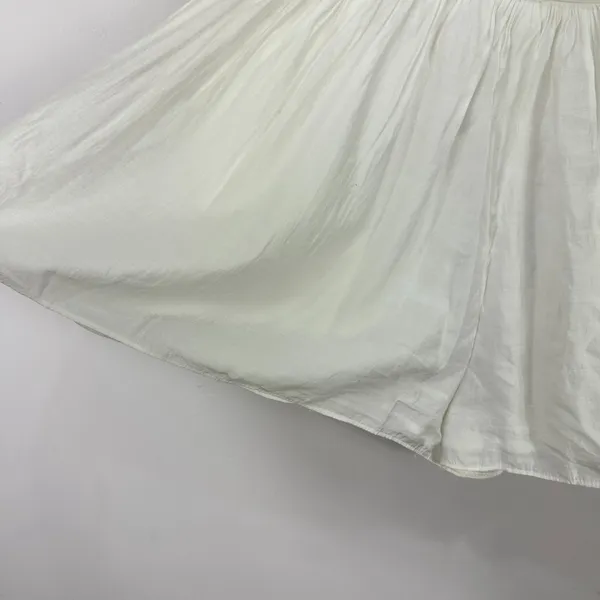 Pookie & Sebastian Skort Womens Large White Elastic Waist Flowy Mini Boho Beachy - Image 6