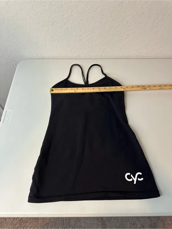 Lululemon Flow Y Performance Yoga Tank Top Light Support Black Logo Size 6 - Image 7