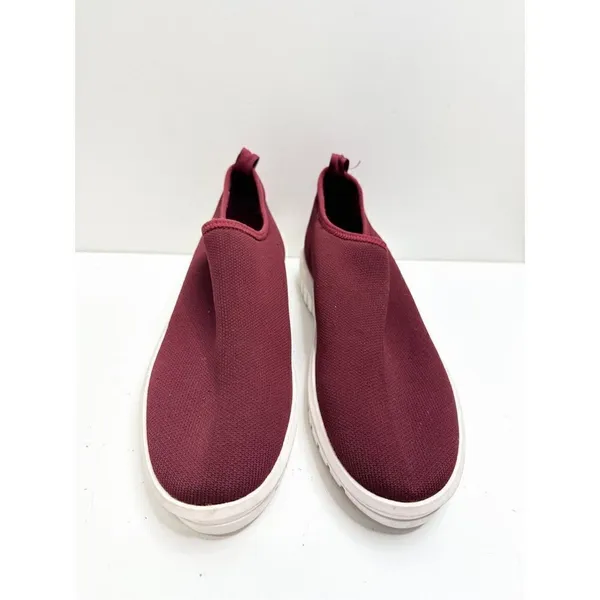 Blondo Sneaker Womens Size 8 Burgundy‎ Red Knit Pull On Waterproof Shoes - Image 4