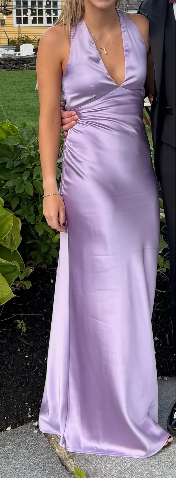 Lilac peppermayo satin maxi dress - Image 4