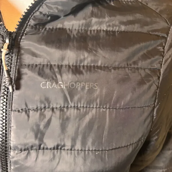 Craghoppers Women's Black Quilted‎ Hooded Jacket Zip Front US 6 UK 10 - Image 4