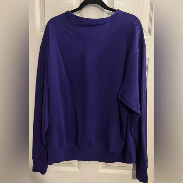 Adidas Purple and Yellow ECU Pirates Crewneck Sweater - Image 2