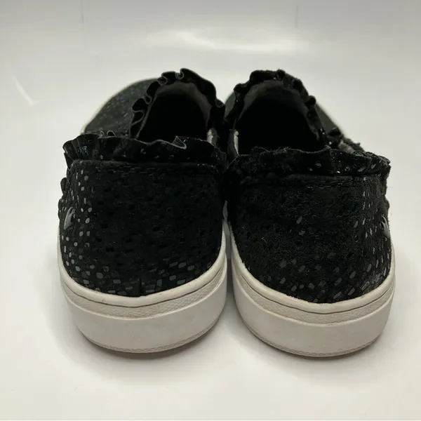 Nurse Mates by Sofft Farrah ruffle black leather slip on sneakers size‎ 8.5 - Image 6
