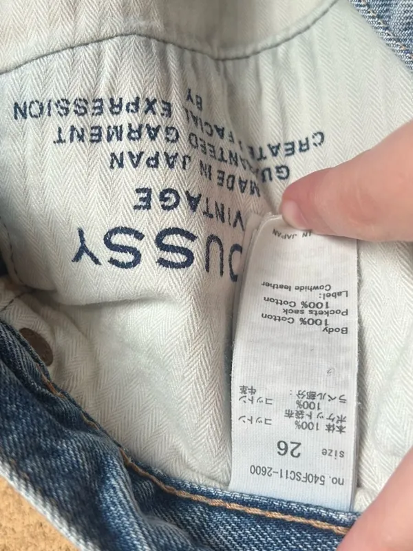 Moussy Vintage Denim Shorts Distressed Button Fly Made in Japan Size 26 - Image 4