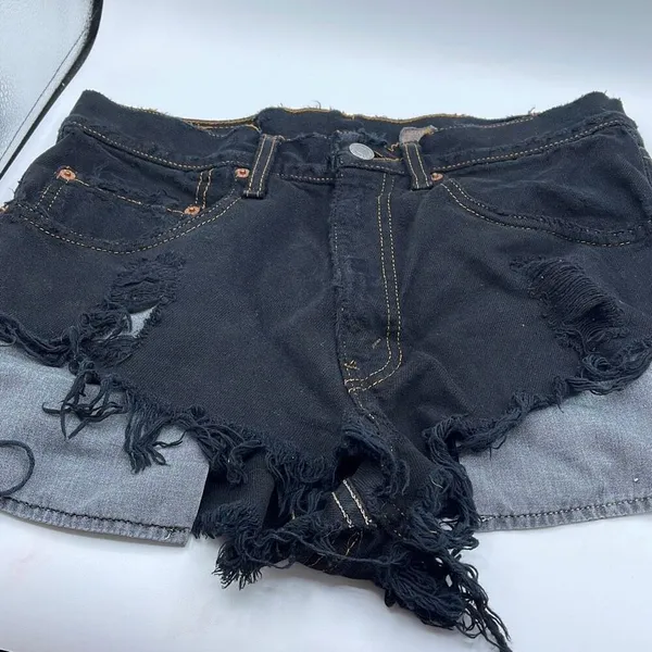 Vintage Levi’s Strauss size 30 destroyed cut shorts. - Image 2