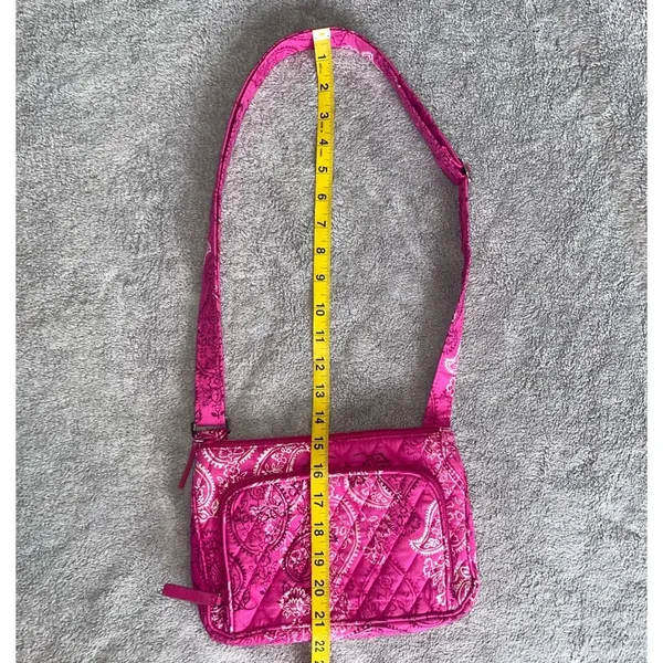 NWOT VERA BRADLEY Pink Paisley Print Crossbody Purse - Image 8