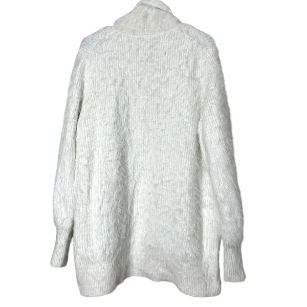 Anthropologie Knitted & Knotted Wool Blend Fuzzy Cardigan Sweater‎ Size M - Image 10