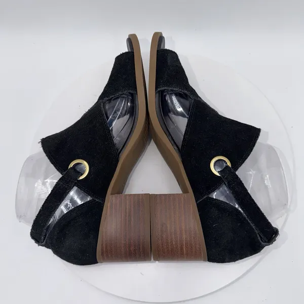 UGG Koolaburra Kaiah Sandals Women's 8.5 Black Suede Comfort Caged Block Heel‎ - Image 5