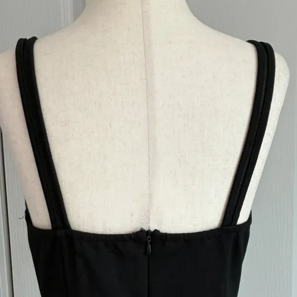 DO+BE Womens Black V-Neck Bodycon Mini Dress GY0272‎ Size M LBD Cocktail Party - Image 13