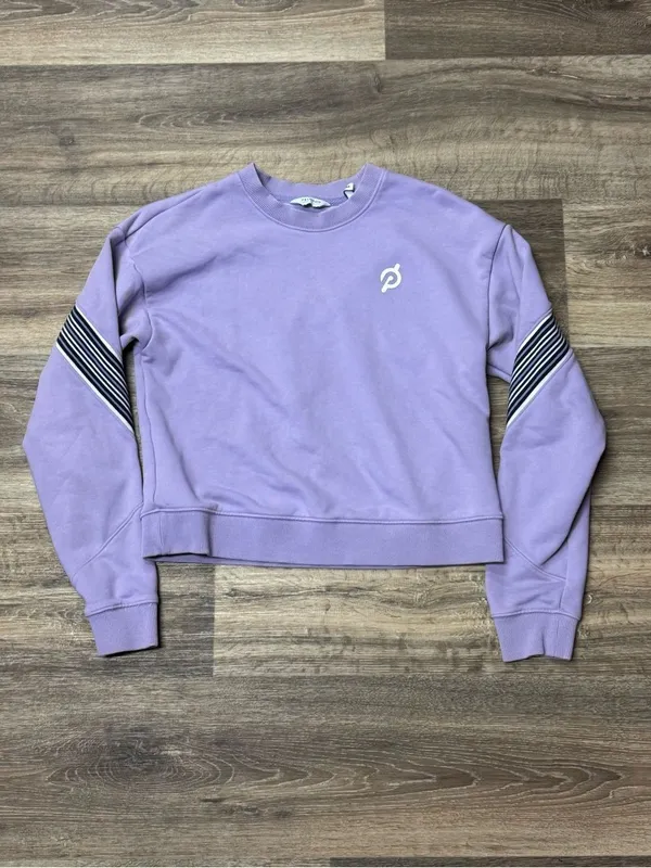 Peloton Cropped Light Purple Crewneck Sweatshirt Women’s Small - Image 4