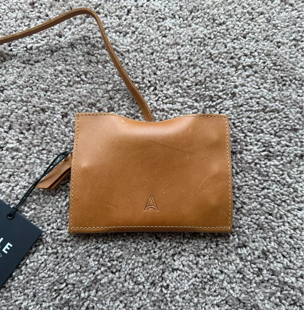Leather Jewelry Roll Able Cognac - Image 7