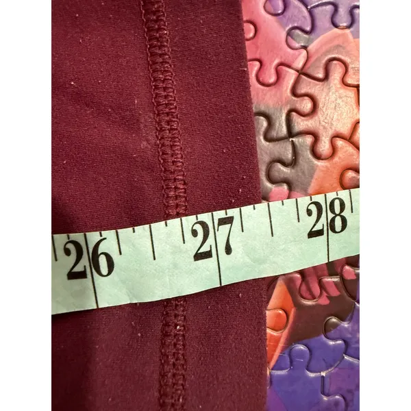 Lululemon Align‎ High Rise Crop Leggings Burgundy Athletic Workout Pants Women S - Image 6