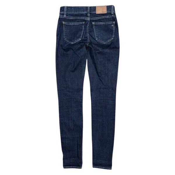 Madewell Skinny Skinny Jeans Sz 25 Dark Wash Low Rise Stretch Denim Style E2571 - Image 2