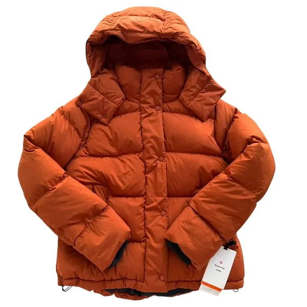 Lululemon Wunder Puff Jacket Saffron Orange NEW Size 6 700 Goose Fill Winter Ski - Image 3