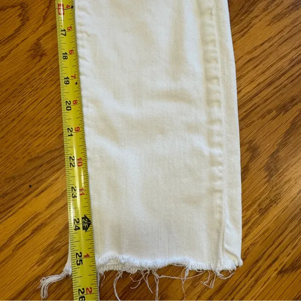 Agolde Sophie Crop Skinny Denim Jeans in‎ White Shoreline Destruct Size 27 - Image 9