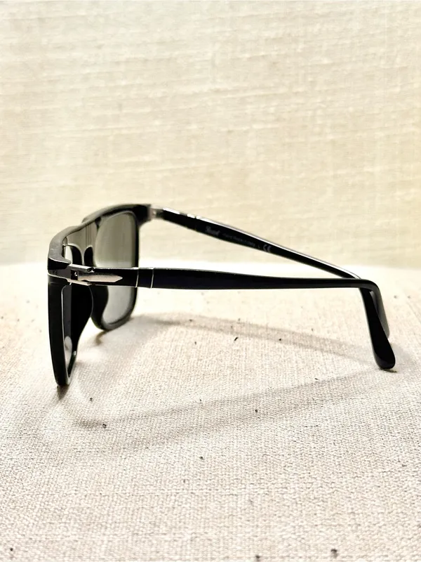 Persol PO3225S 95/31 Black Rectangle Sunglasses Handmade in Italy - Image 7