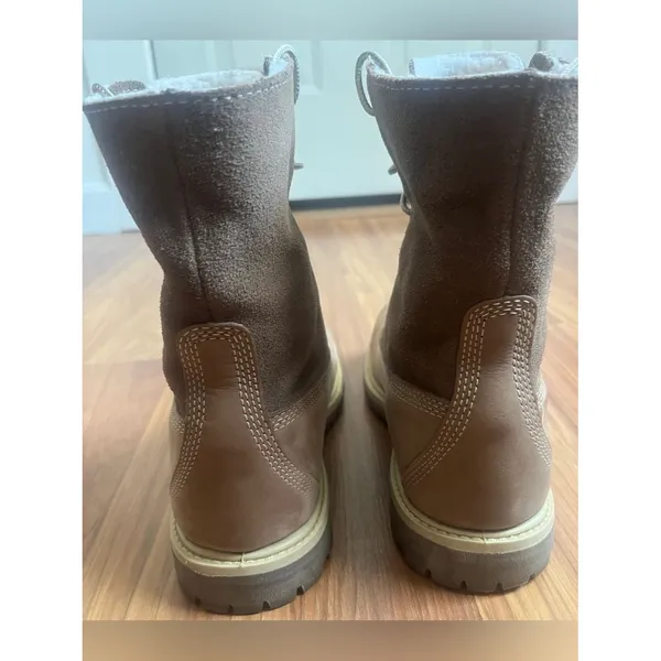 Timberland Authentics Waterproof Roll-Top Boots Brown Nubuck Women's Size 8 - Image 8