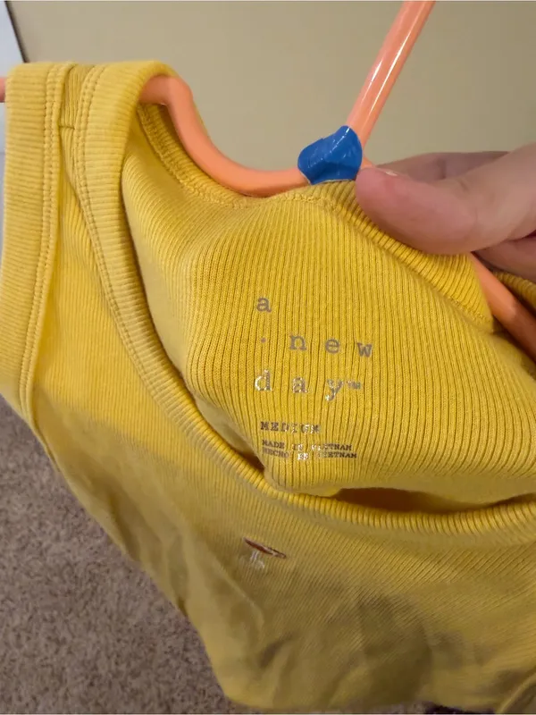 a new day Yellow Ribbed High-Neck Tank - Image 4