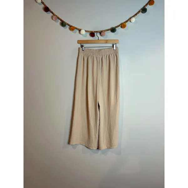 Adrianna Papell beige wide leg pull on pants - Image 2