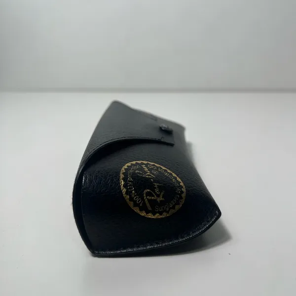 Ray Ban by Luxottica Textured Black Leather Travel Eye Glasses Sunglasses Case - Image 5