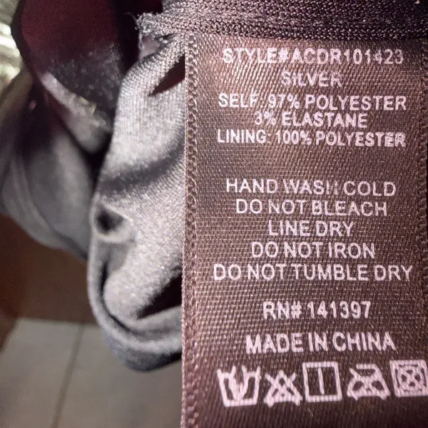 NWT ASTR The Label Silver one shoulder mini “Golda” dress size large - Image 11