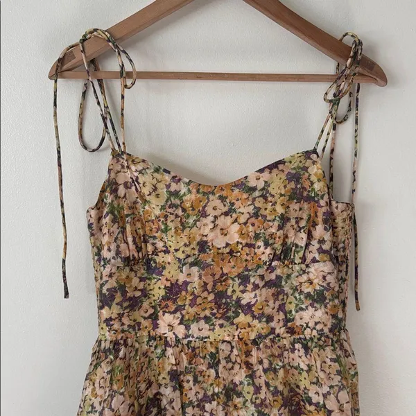 & OTHER STORIES 8 Strappy Ruffled Midi Dress In Pink - Image 5