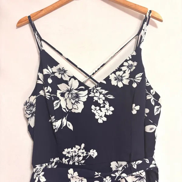 Premier Amore Floral Maxi Dress Womens L Navy Wedding Elegant Cocktail Party‎ - Image 2