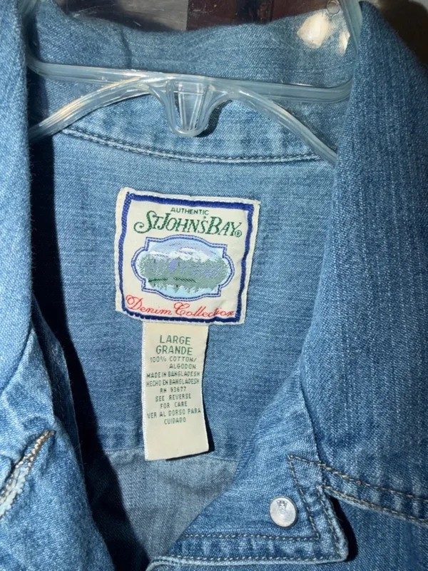 Vintage Jean Jacket Cropped Pockets cottagecore granny sleeveless vest - Image 3