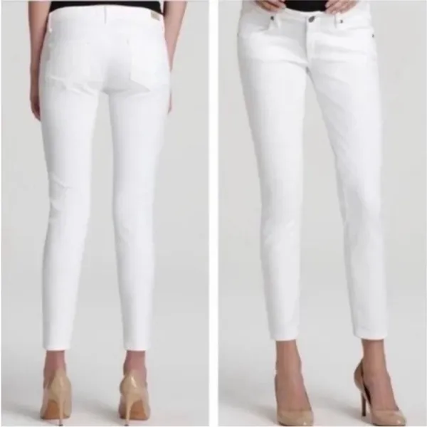 Paige Kylie Crop Jeans White 28 Skinny Stretch - Image 7