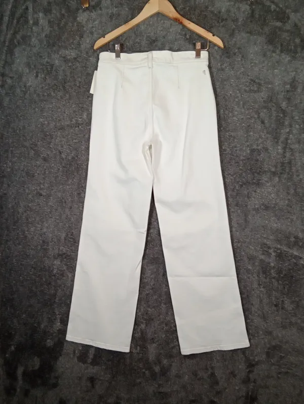 Pilcro Anthropologie Womens Size 28 Wide Leg White Jeans Stretch Coastal - Image 6