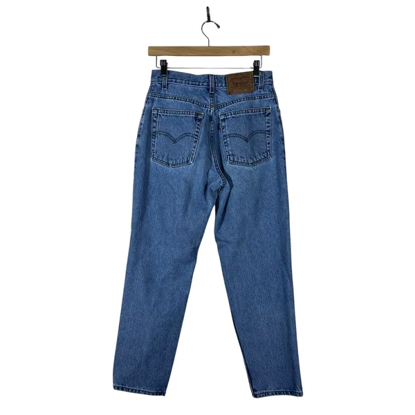 Levi's 550 Relaxed Fit Distressed Tapered Leg Jeans Blue Grunge 90s Size 10 PET - Image 4