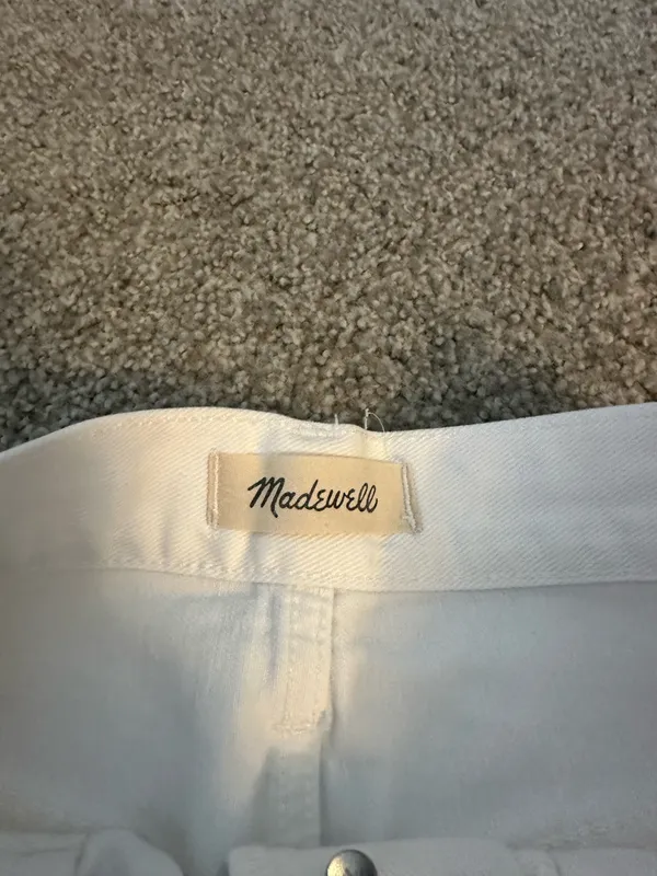 Madewell White Denim Shorts  - Image 3