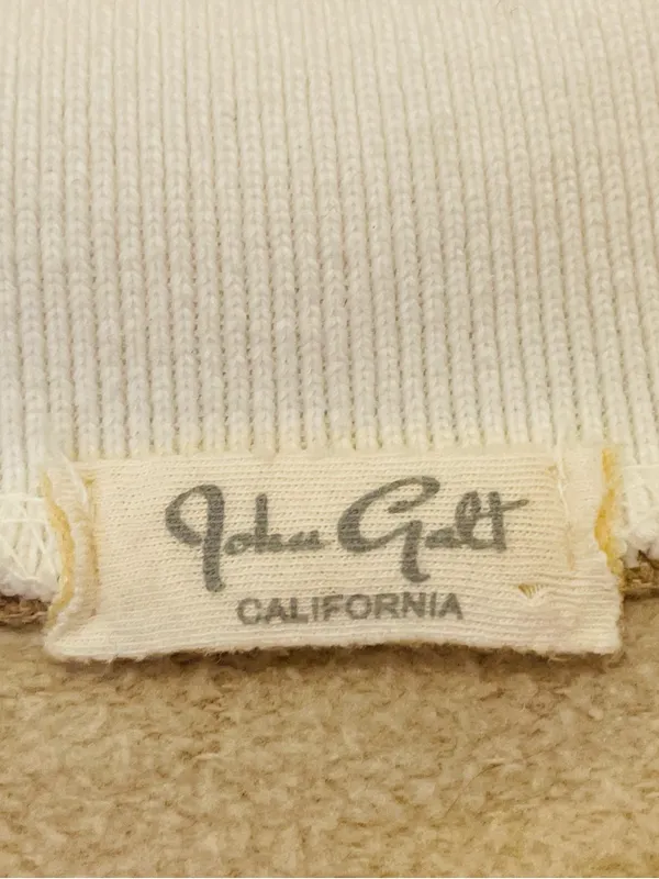 John Galt‎ Women’s Light Brown Polo Crew Neck Sweatshirt Size S - Image 5