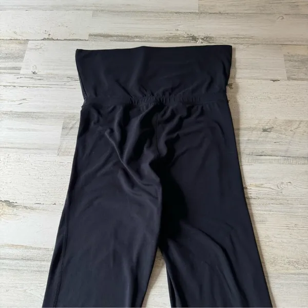 🍁 Sweaty Betty Maternity Cropped Leggings Ruched Ankle‎ Tight Black Small - Image 6