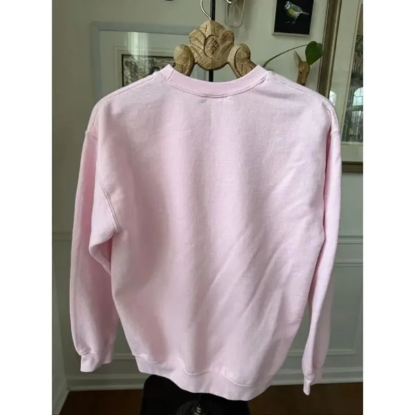 NWOT Barbie Doll University Crewneck Sweatshirt Pink M - Image 5