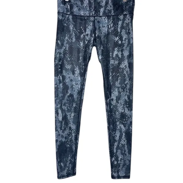 Alo Yoga Python Snakeskin Airbrush Athletic Gray Blue Leggings S - Image 5