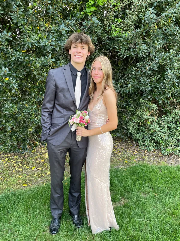 Babyboo Beige Sequin Prom Dress - Image 4