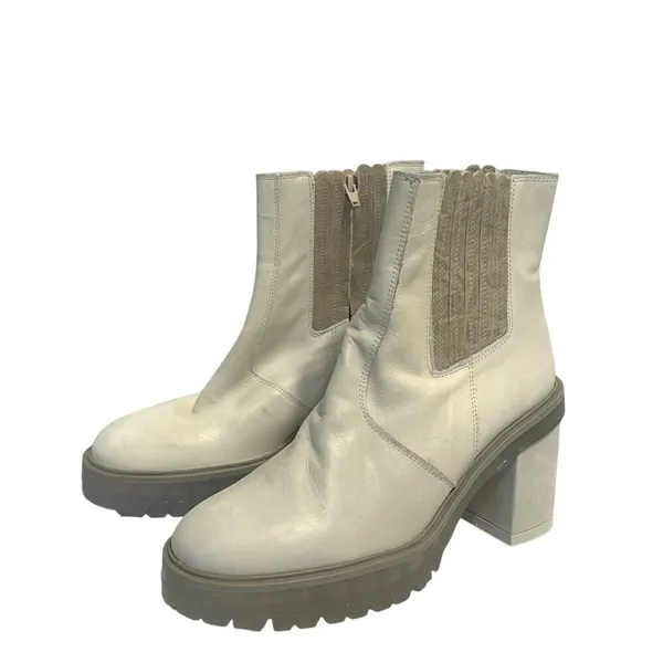 Free People Women's New Frontier Chelsea Boots Off White Size 9.5 festival - Image 2