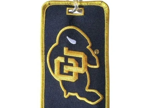 CU Boulder University Buffalos Luggage Tag Embroideted Black Yellow Logo Travel - Image 4