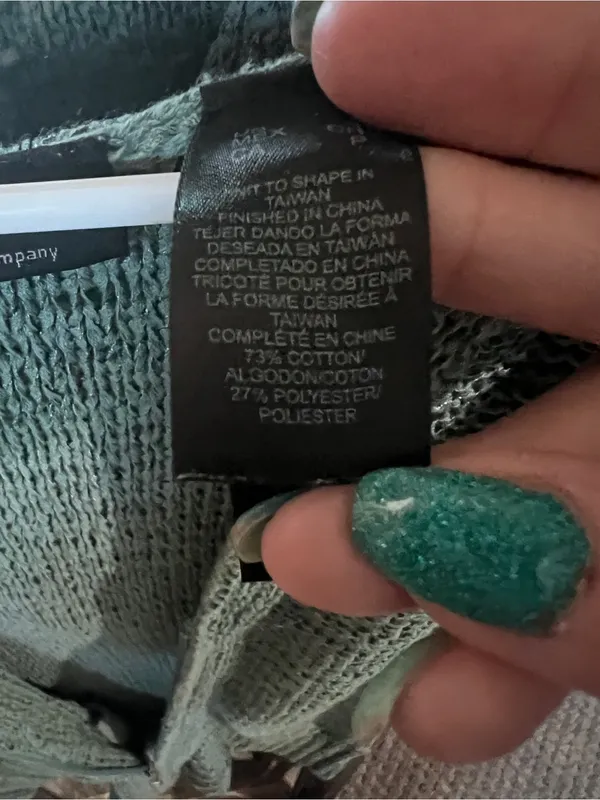 Axcess(used to be Liz Claiborn)Green Knit Zip-Front Hooded Sweater - Image 6