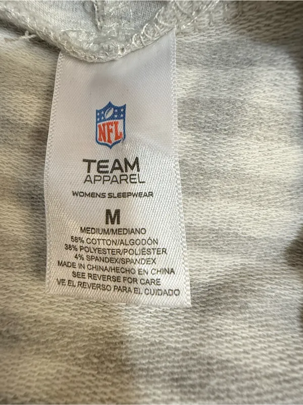 Team Apparel Light Gray Womens NFL Sleevewear Hoodie - Image 4