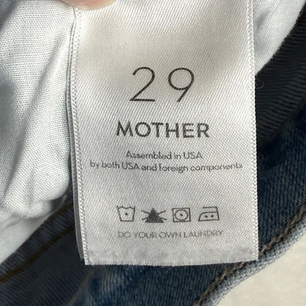 MOTHER Light Wash‎ Straight Leg Button Fly Denim Jeans Womens Size 29 High Rise - Image 3