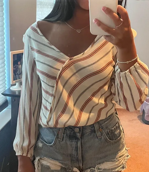 Long Sleeve Wrap Top - Image 2