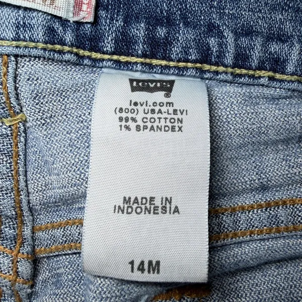 Levis 505 Womens Size 14M Jeans Straight Leg Stretch Blue Denim Everyday Casual - Image 6