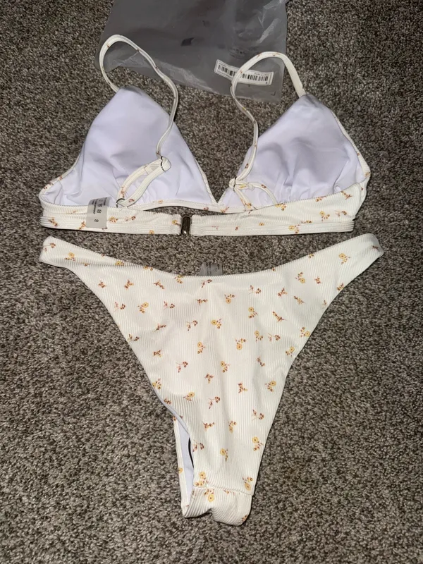 SHEIN Swim Mod Ditsy Floral Ribbed Bikini Set - Image 2